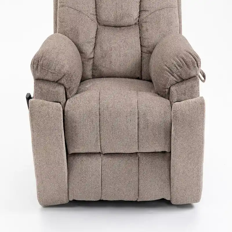 Poltrona reclinabile elettrica Brown/Caffè con massaggio e riscaldamento, doppio motore, monoposto, 180 kg