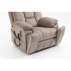 Poltrona reclinabile elettrica Brown/Caffè con massaggio e riscaldamento, doppio motore, monoposto, 180 kg