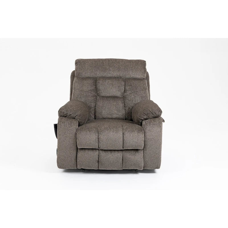 Poltrona reclinabile elettrica Brown/Caffè con massaggio e riscaldamento, doppio motore, monoposto, 180 kg