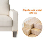 Divano a 3 posti con contenitore, Struttura in legno massello — Grigio chiaro / Beige / Grigio scuro