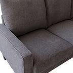 Divano a 3 posti con contenitore, Struttura in legno massello — Grigio chiaro / Beige / Grigio scuro