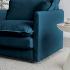 Set divano a 3 pezzi in ciniglia, beige/bianco/blu/verde, divano modulare a 2 e 3 posti