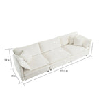 Set divano a 3 pezzi in ciniglia, beige/bianco/blu/verde, divano modulare a 2 e 3 posti