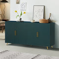 Madia a 4 ante con design a linee verticali - Blu navy / Bianco
