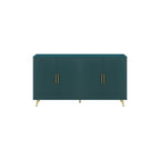 Madia a 4 ante con design a linee verticali - Blu navy / Bianco