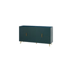 Madia a 4 ante con design a linee verticali - Blu navy / Bianco
