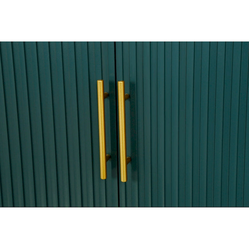 Madia a 4 ante con design a linee verticali - Blu navy / Bianco