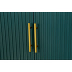 Madia a 4 ante con design a linee verticali - Blu navy / Bianco