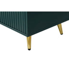 Madia a 4 ante con design a linee verticali - Blu navy / Bianco
