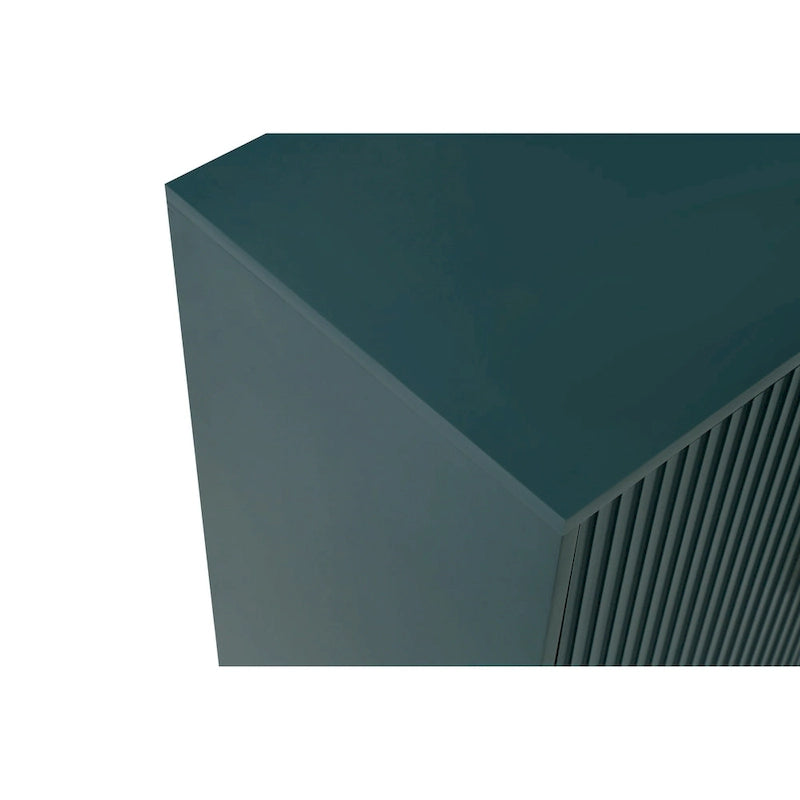 Madia a 4 ante con design a linee verticali - Blu navy / Bianco