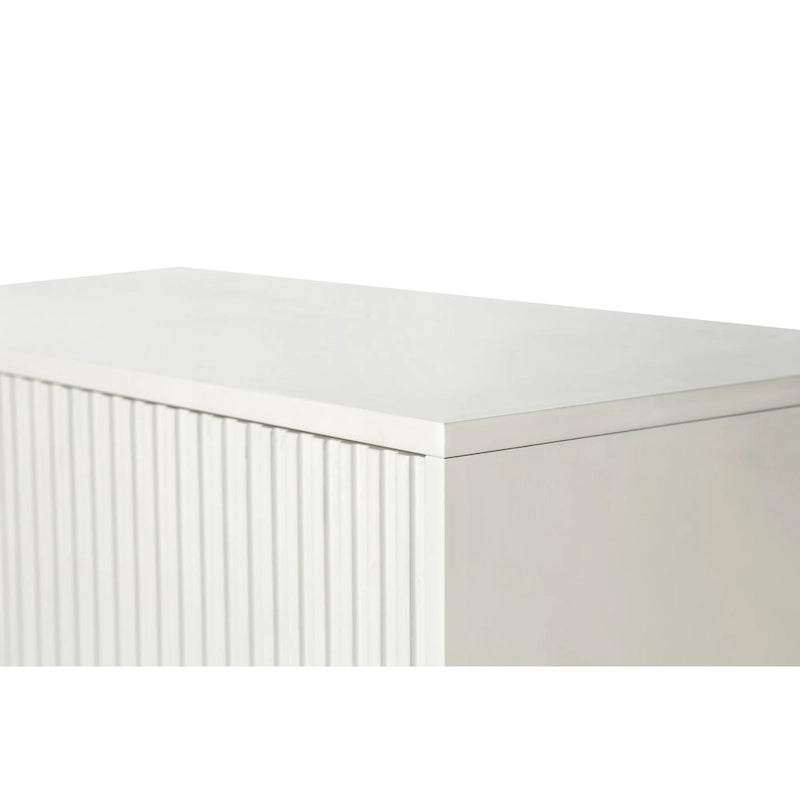 Madia a 4 ante con design a linee verticali - Blu navy / Bianco