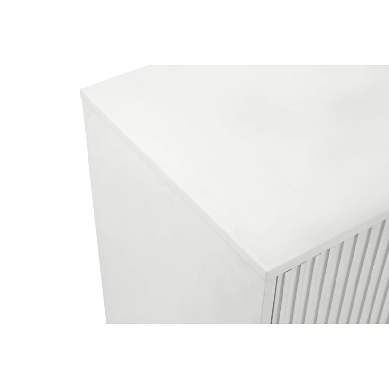 Madia a 4 ante con design a linee verticali - Blu navy / Bianco