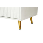 Madia a 4 ante con design a linee verticali - Blu navy / Bianco