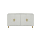 Madia a 4 ante con design a linee verticali - Blu navy / Bianco
