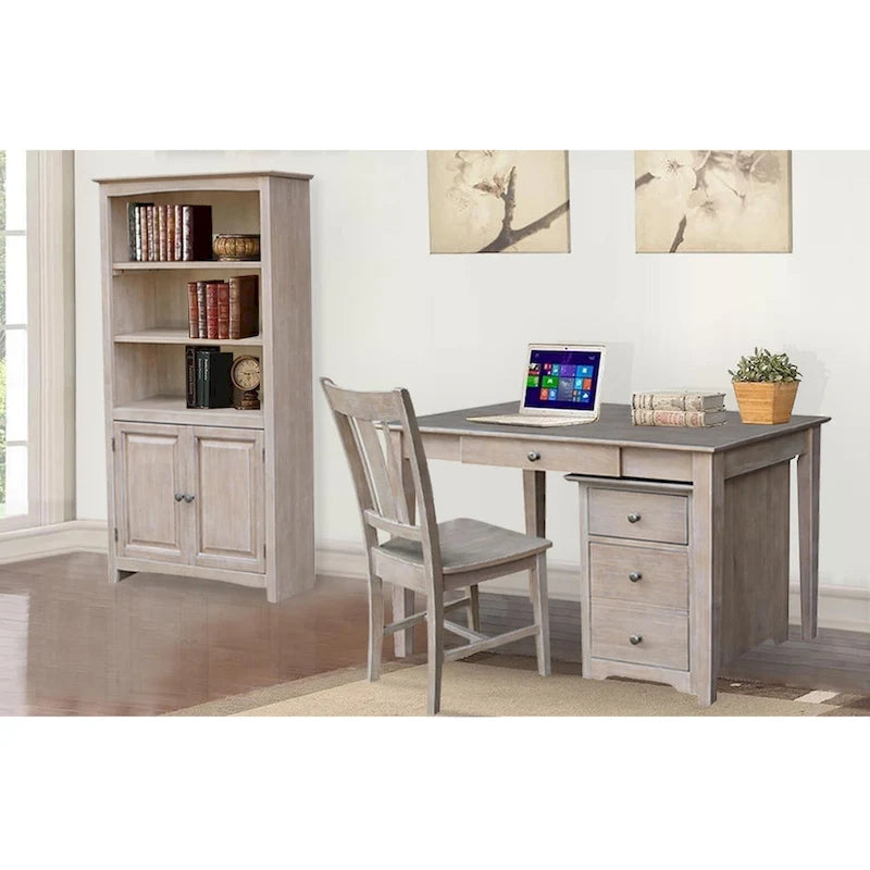 Set ufficio da 3 pezzi – Cassettiera, scrivania e sedia | Diverse finiture | 1 persona