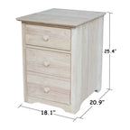 Set ufficio da 3 pezzi – Cassettiera, scrivania e sedia | Diverse finiture | 1 persona