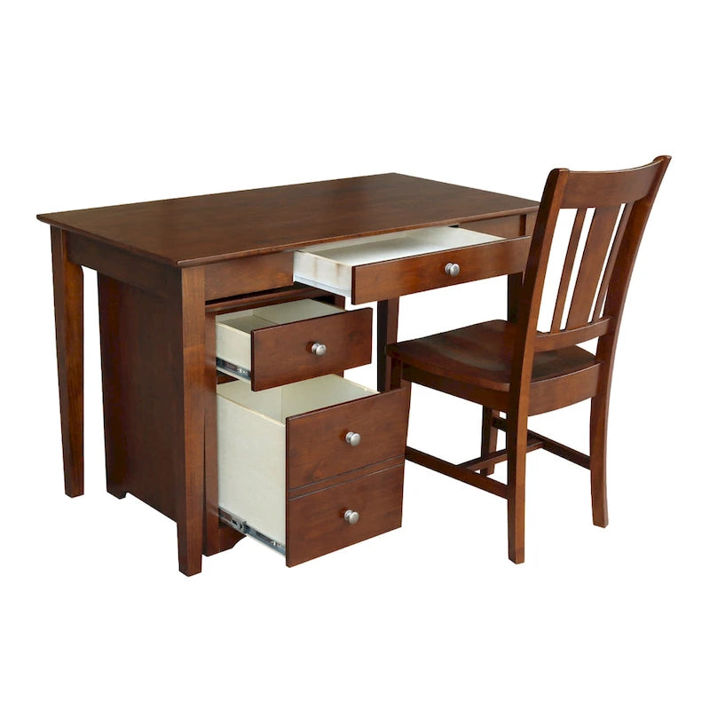 Set ufficio da 3 pezzi – Cassettiera, scrivania e sedia | Diverse finiture | 1 persona