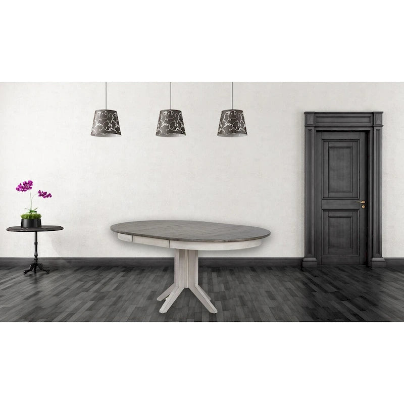 Tavolo da pranzo rotondo con piedistallo multicolore, 4-6 posti