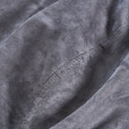 Pouf Cilindrico Nero in Pelle Scamosciata, 1 Posto