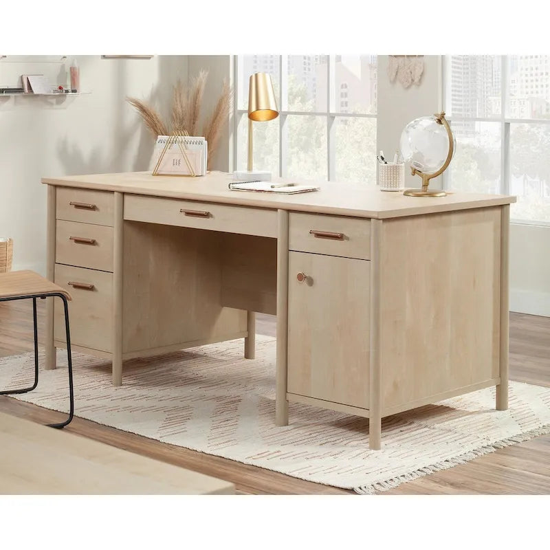Scrivania direzionale Umber Wood con spazio per archiviare, uso singolo