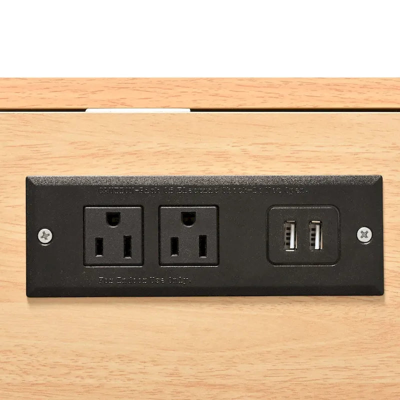 Isola Carrello da Cucina con 2 Ribalte, Nero/Bianco, Posti a Sedere 4–6
