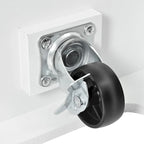 Isola Carrello da Cucina con 2 Ribalte, Nero/Bianco, Posti a Sedere 4–6
