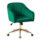 Sedia girevole trapuntata in velluto — Altezza regolabile, Singola, Grigio/Rosa/Blu Navy/Nero/Verde/Avorio/Rosso