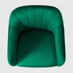Sedia girevole trapuntata in velluto — Altezza regolabile, Singola, Grigio/Rosa/Blu Navy/Nero/Verde/Avorio/Rosso