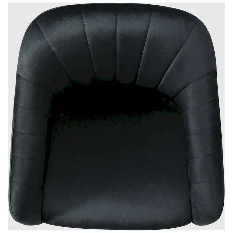 Sedia girevole trapuntata in velluto — Altezza regolabile, Singola, Grigio/Rosa/Blu Navy/Nero/Verde/Avorio/Rosso