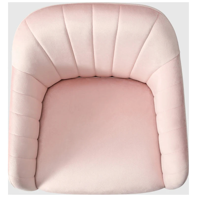 Sedia girevole trapuntata in velluto — Altezza regolabile, Singola, Grigio/Rosa/Blu Navy/Nero/Verde/Avorio/Rosso