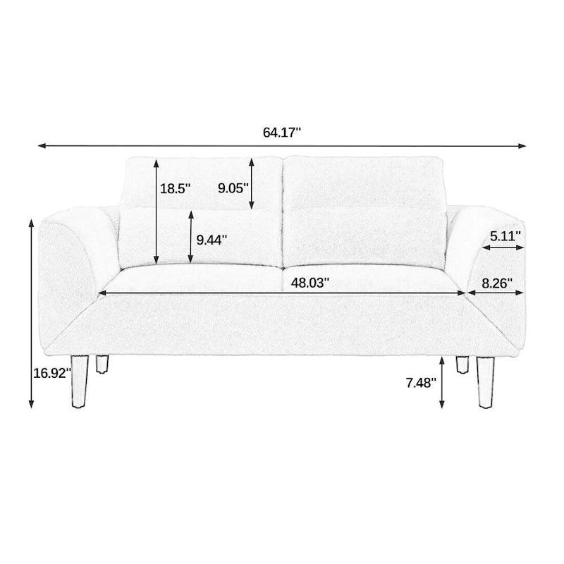 Divanetto futon convertibile beige / nero / blu scuro / grigio, divano letto a 2 posti