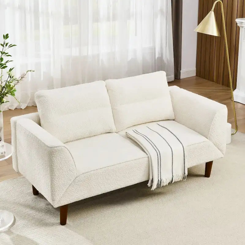 Divanetto futon convertibile beige / nero / blu scuro / grigio, divano letto a 2 posti