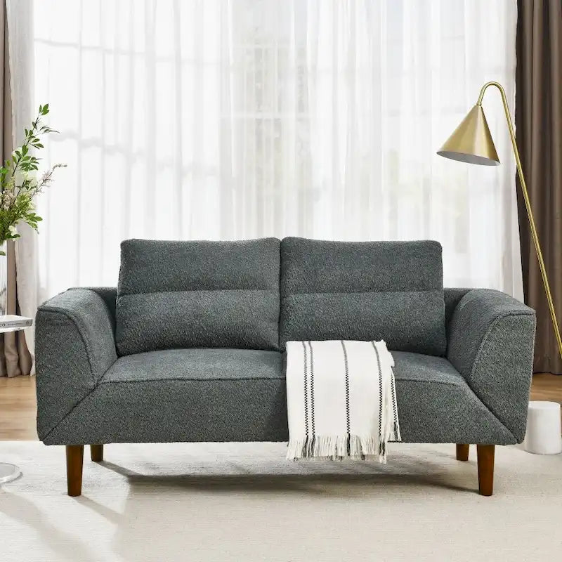 Divanetto futon convertibile beige / nero / blu scuro / grigio, divano letto a 2 posti