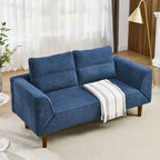Divanetto futon convertibile beige / nero / blu scuro / grigio, divano letto a 2 posti