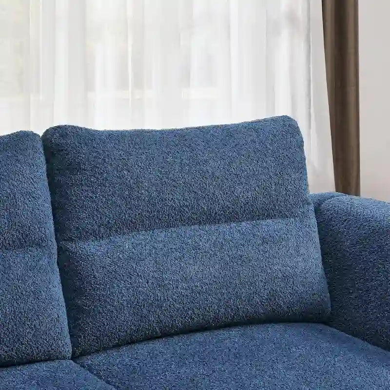 Divanetto futon convertibile beige / nero / blu scuro / grigio, divano letto a 2 posti