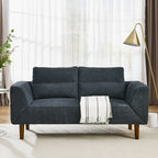 Divanetto futon convertibile beige / nero / blu scuro / grigio, divano letto a 2 posti
