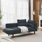 Divanetto futon convertibile beige / nero / blu scuro / grigio, divano letto a 2 posti