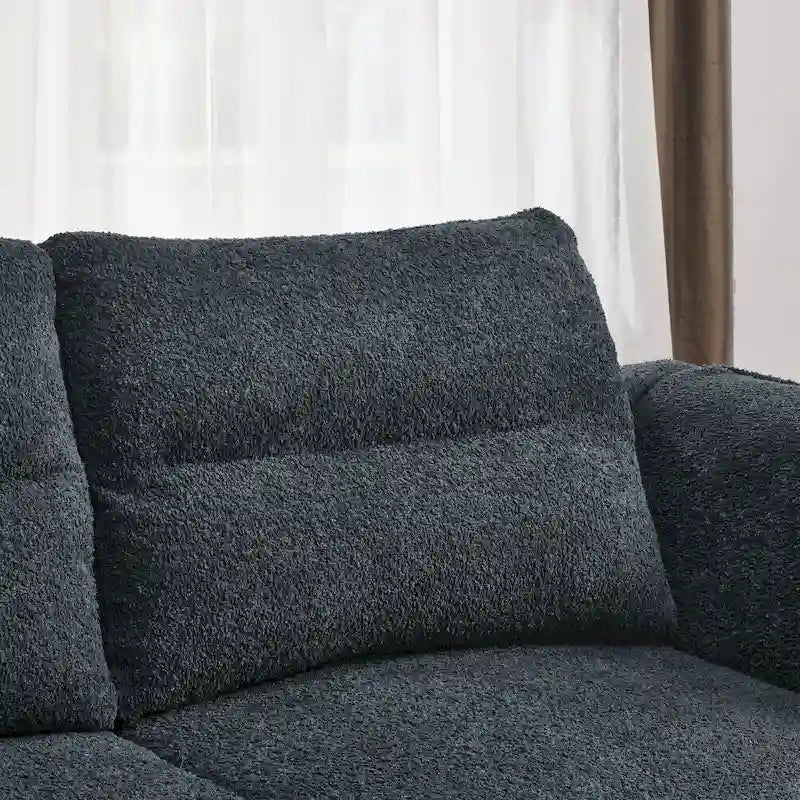 Divanetto futon convertibile beige / nero / blu scuro / grigio, divano letto a 2 posti