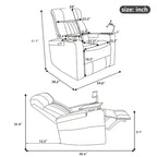 Poltrona reclinabile elettrica multifunzionale girevole a 270° per home theater