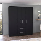 Bariloche Kleiderschrank mit Kleiderstangen, Regalen und 2 Schubladen
