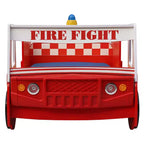 GDFStudio Juna Einzelbett-Feuerwehrbett mit LED-Beleuchtung