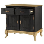Groene houten buffetkast