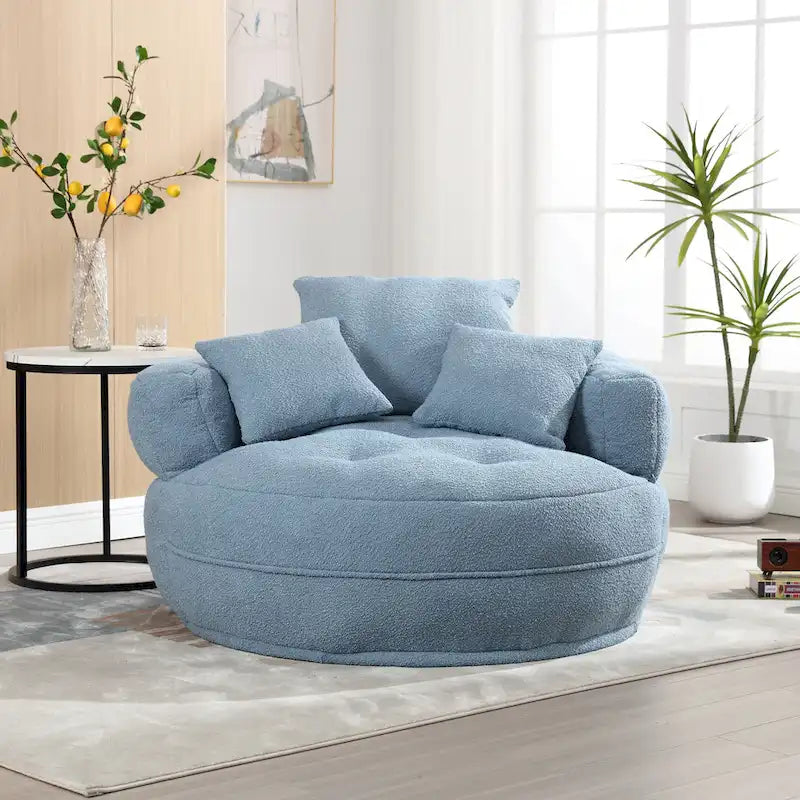 Runder Loungesessel – Weiß/Blau/Grau/Gelb/Orange/Rosarot/Marineblau/Grün, Sitzplatz für eine oder zwei Personen