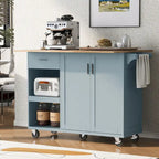 Isola da cucina con piano di lavoro pieghevole, carrello portaoggetti da cucina con ripiano estraibile, portasciugamani e cassetto, ruote girevoli