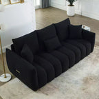 Sufan modern GDFStudio Alanna 79.5 miksi b’drapp Teddy għal 3 persuni b’imħaded