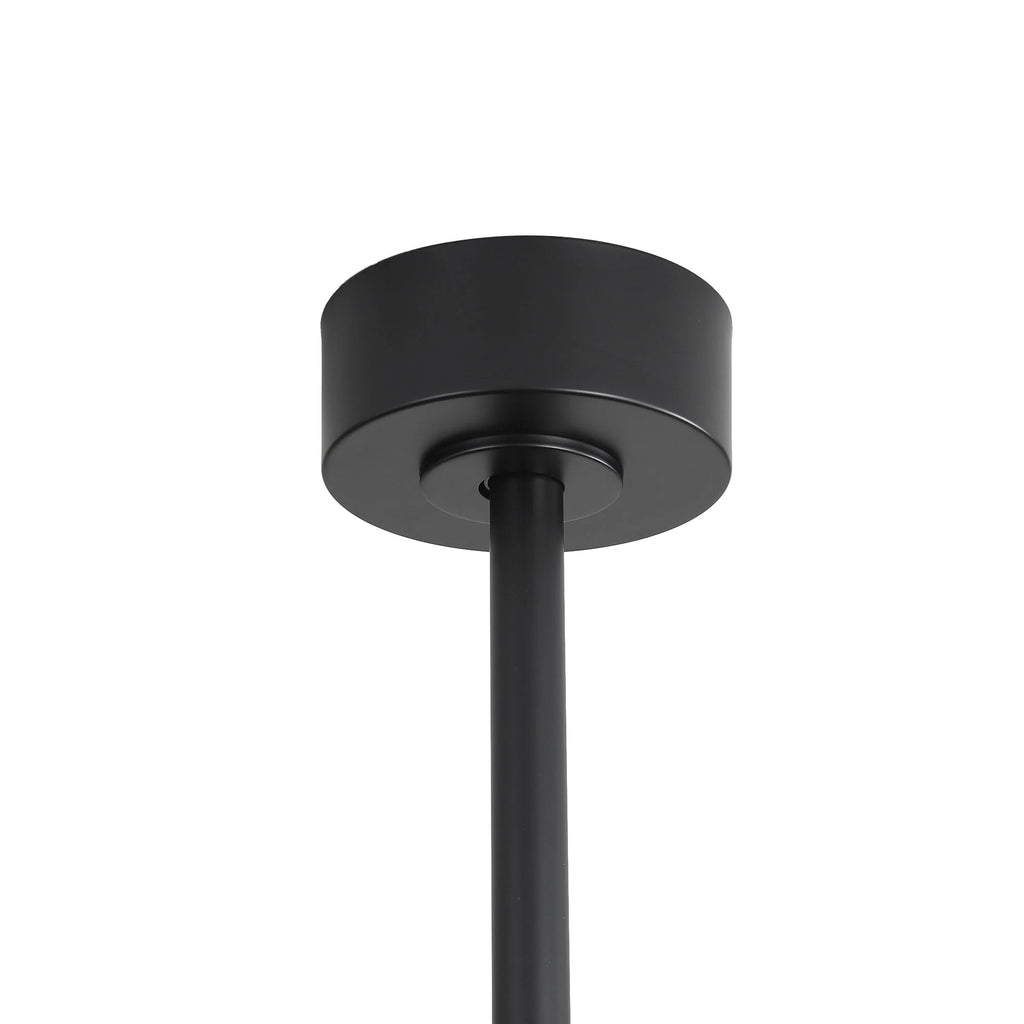 65 Inch 8-Blade Black LED Ceiling Fan with Light and Remote