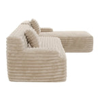 Modularna kutna sofa Cloud, moderna tapecirana sofa s 2 ukrasna jastuka, slobodno kombinirajuća modularna sofa u obliku slova L