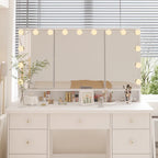 Luxuriöser LED-Schminktisch mit 9 Schubladen, eleganter Schminkplatz