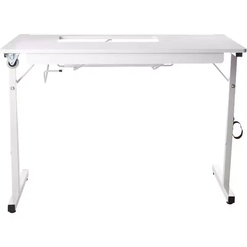SewingRite SewStation 101 draagbare opklapbare naaitafel met stalen poten, wit - perfect voor thuis, kantoor en bedrijf
