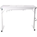 SewingRite SewStation 101 draagbare opklapbare naaitafel met stalen poten, wit - perfect voor thuis, kantoor en bedrijf